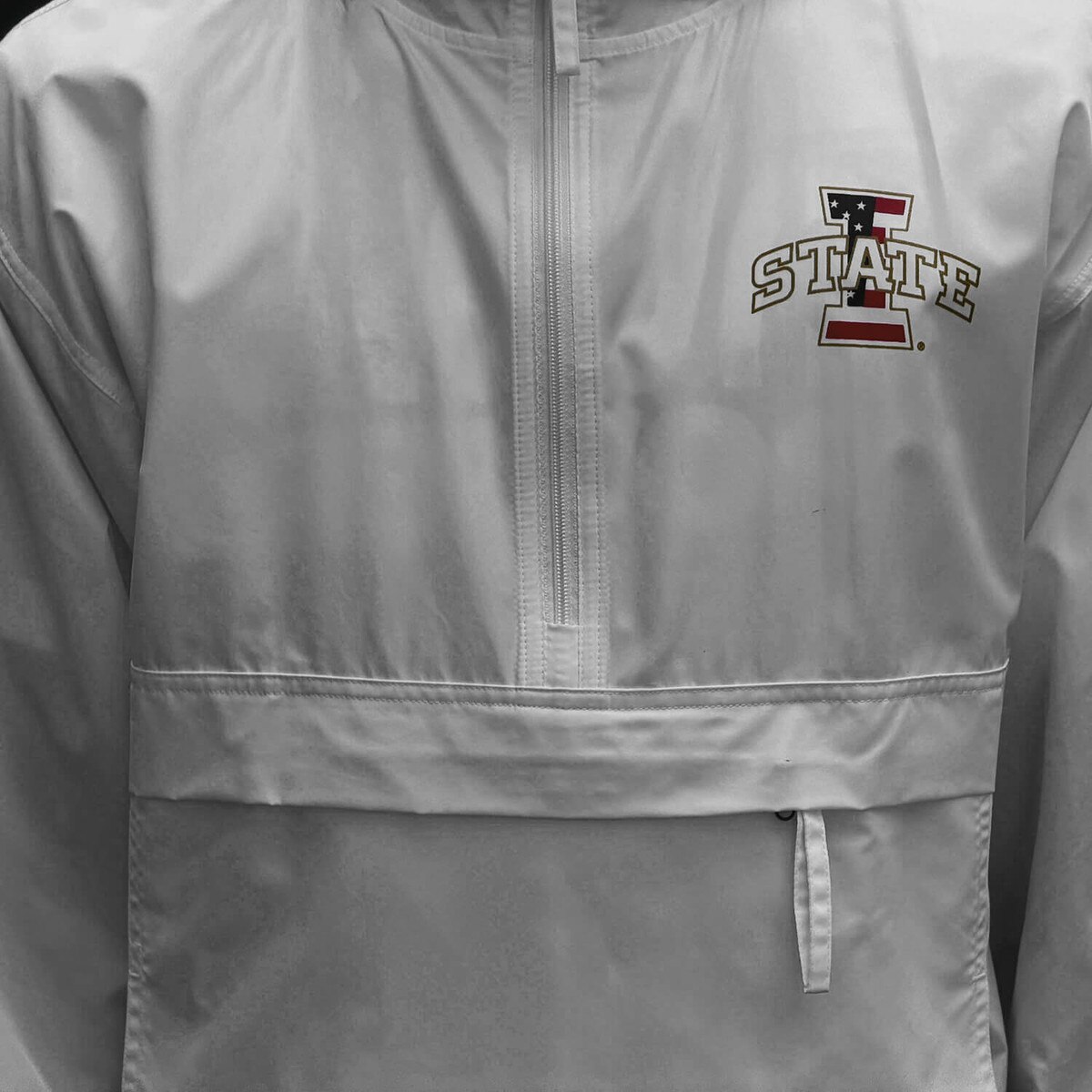 Champion Patriotic I-State White Packable Jacket design close up